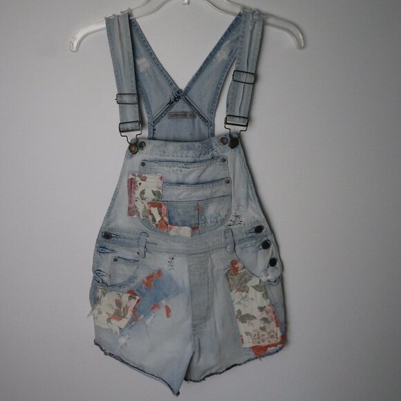 Carmar Denim Patchwork Overalls Size XS - Picture 1 of 10